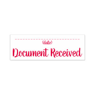 "Document Received" Rubber Stamp
