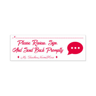 Document Review & Custom Name Rubber Stamp