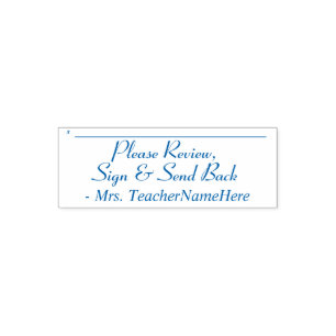Document Review & Custom Name Rubber Stamp