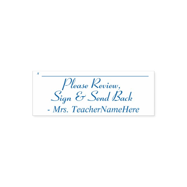 Document Review & Custom Name Rubber Stamp (Design)