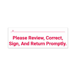 Document Review Request Rubber Stamp