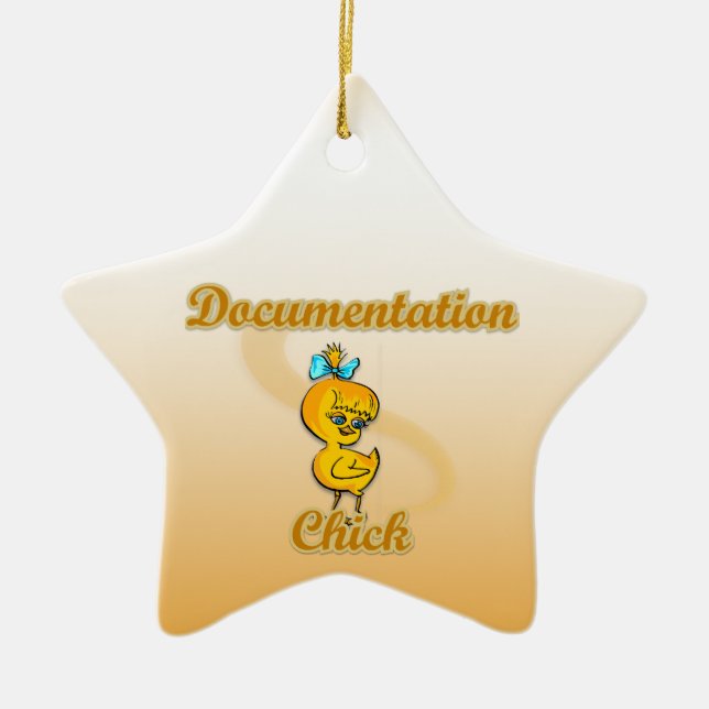 Documentation Chick Ceramic Ornament (Front)