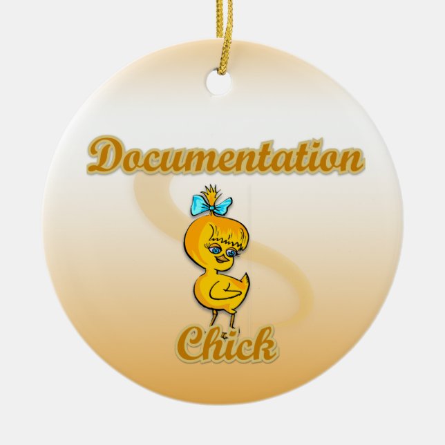 Documentation Chick Ceramic Ornament (Front)