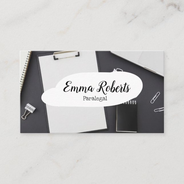 Documents Pink Law Lawyer Paralegal Business Card (Front)