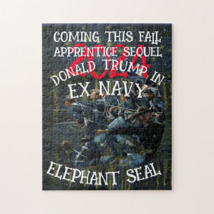 DOD DOJ Ex Navy Elephant Seal Cage Fighting Party Jigsaw Puzzle