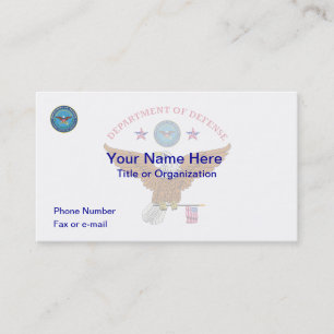 DOD Eagle Flag Business Card