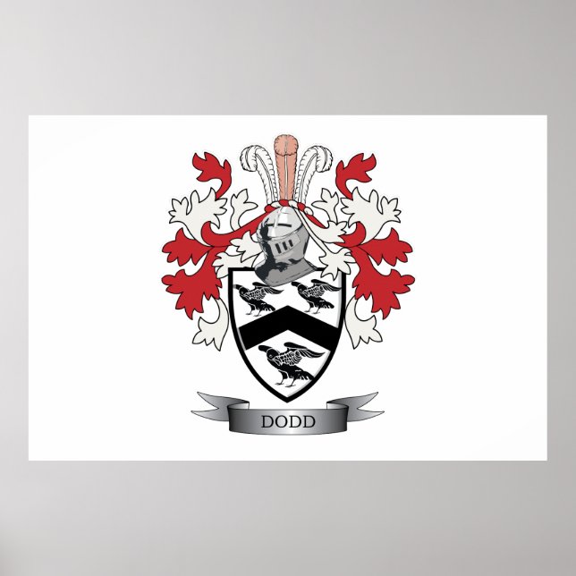 Dodd Family Crest Coat of Arms Poster (Front)