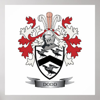 Dodd Family Crest Coat of Arms Poster