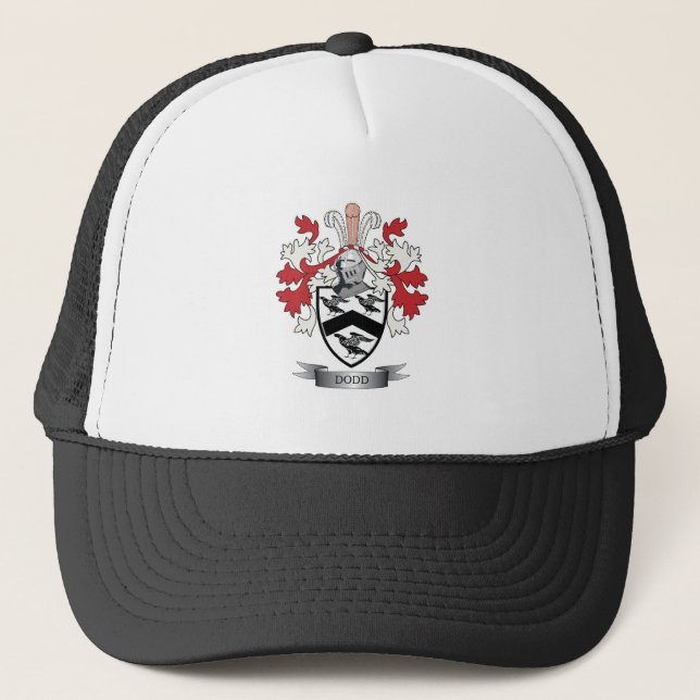 Dodd Family Crest Coat of Arms Trucker Hat (Front)