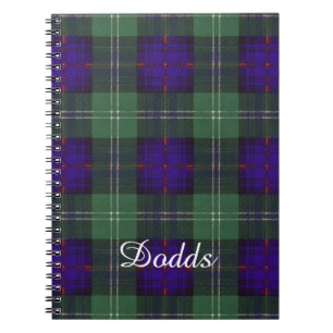 Dodds clan Plaid Scottish kilt tartan Notebook