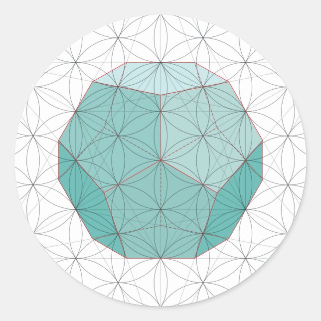 Dodecahedron Sticker (Front)