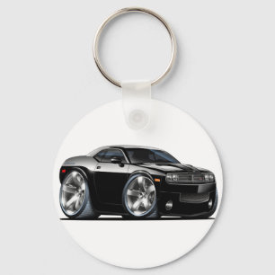 Dodge Challenger Black Car Keychain