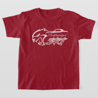 Dodge Challenger Car Short Sleeve Crew Neck Black