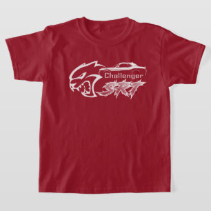 Dodge Challenger Car Short Sleeve Crew Neck Black T-Shirt
