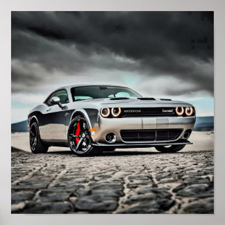 Dodge Challenger Hellcat in Nature |  Poster