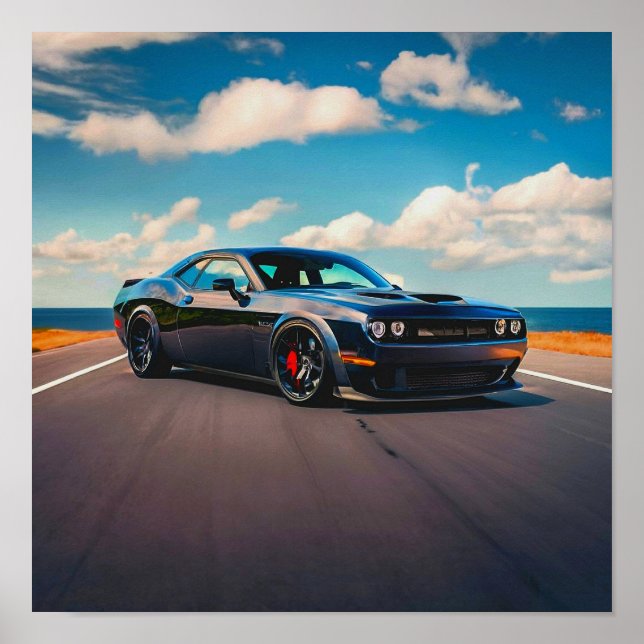 Dodge Challenger in Nature |  Poster (Front)