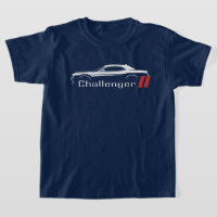 Dodge Challenger Muscle Car American Flag T-Shirt