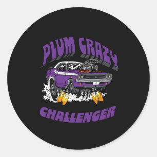 Dodge Challenger Plum Crazy Last Call Classic Round Sticker