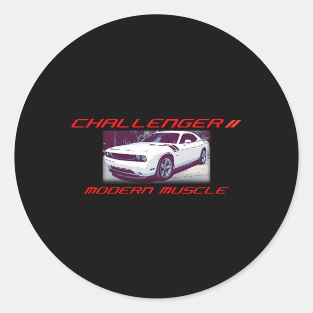 Dodge Challenger Rt Coon Style Classic Round Sticker (Front)