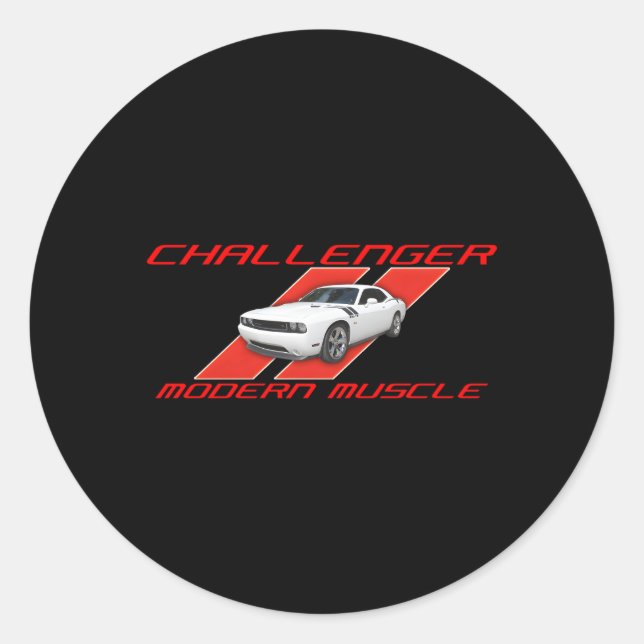 Dodge Challenger Rt Modern Muscle Classic Round Sticker (Front)