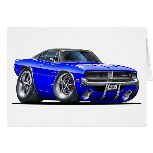 Dodge Charger Blue Car (Front Horizontal)