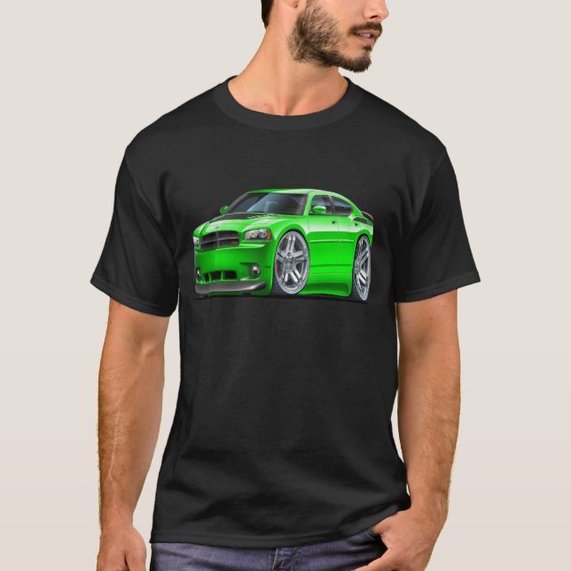 Dodge Charger Daytona Green Car T-Shirt (Front)