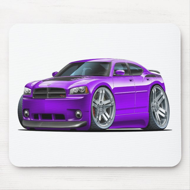 Dodge Charger Daytona Purple Car Mouse Pad (Front)