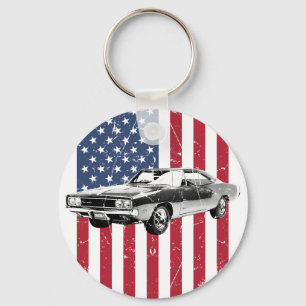 Dodge Charger Muscle Car Keychain