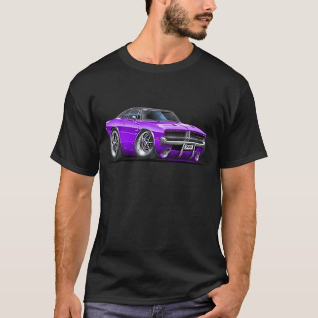 Dodge Charger Purple Car T-Shirt (Front)