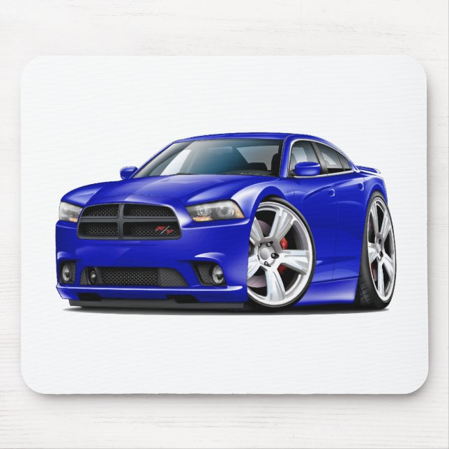 Dodge Charger RT Blue Car Mouse Pad (Front)