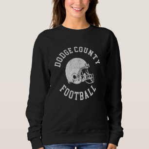 Dodge County Football Throwback Football Helmet Re Sweatshirt