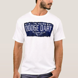Dodge Dart  Blue Classic Winged Skull Erode T-Shirt