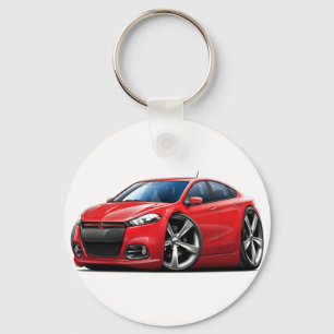Dodge Dart Red-Black Grill Car Keychain