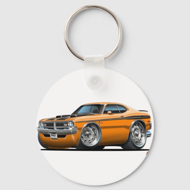 Dodge Demon Orange Car Keychain (Front)