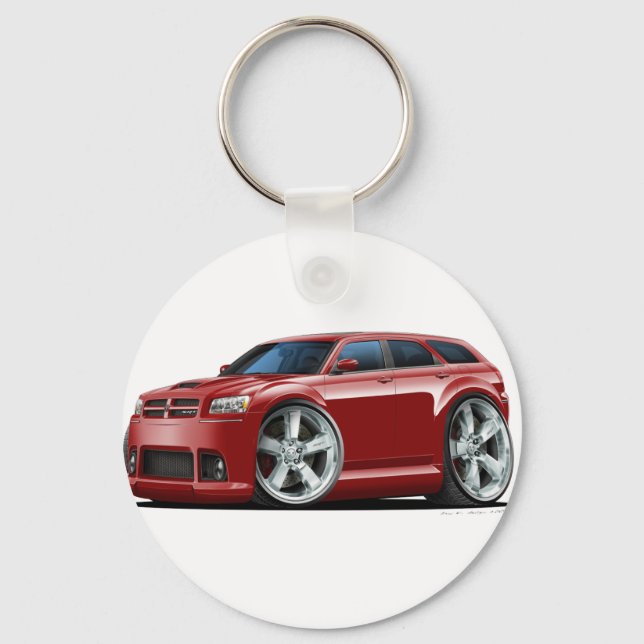 Dodge Magnum Maroon Car Keychain (Front)