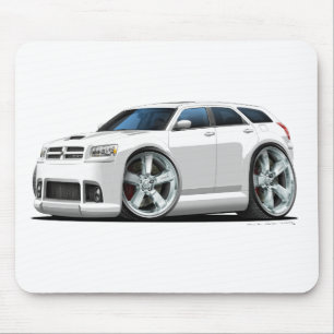 Dodge Magnum White Car Mouse Pad