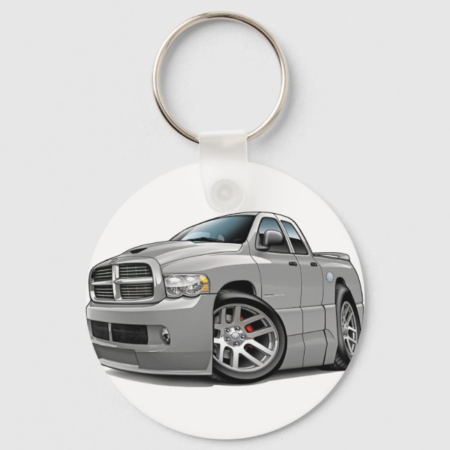 Dodge SRT10 Ram Dualcab Grey Keychain (Front)
