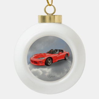 DODGE VIPER CERAMIC BALL CHRISTMAS ORNAMENT