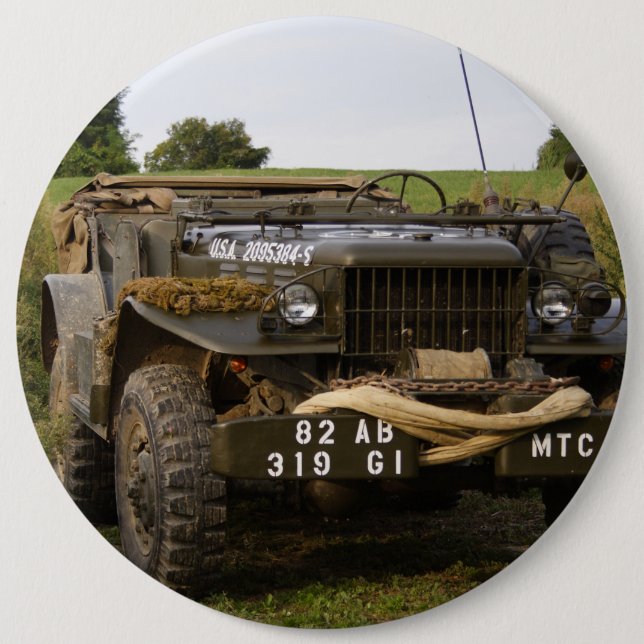 Dodge WC 57 6 Inch Round Button (Front)