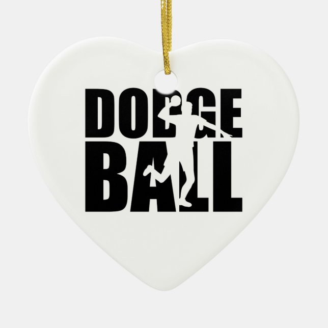 Dodgeball Ceramic Ornament (Front)