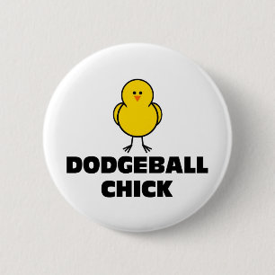 Dodgeball Chick 2 Inch Round Button
