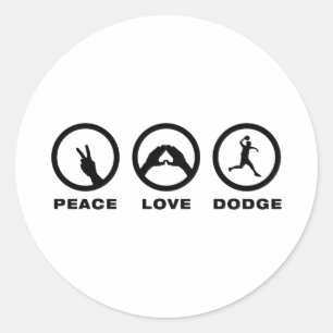 Dodgeball Classic Round Sticker