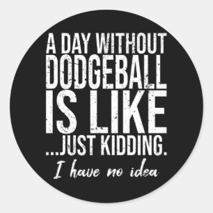 Dodgeball funny sports gift idea classic round sticker