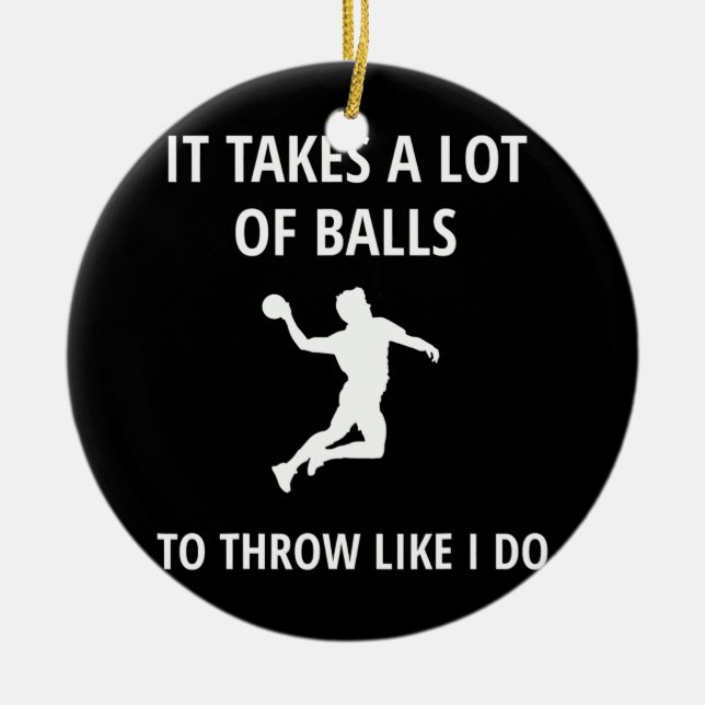 Dodgeball Gaga Ball Game  Ceramic Ornament (Front)