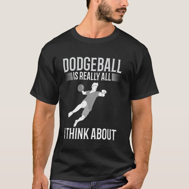 Dodgeball Game Funny Sport Throwing Ball T-Shirt (Front)