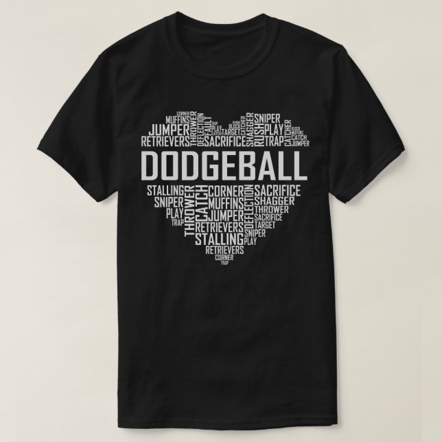 Dodgeball Heart T-Shirt (Design Front)