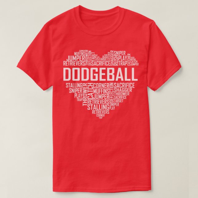 Dodgeball Heart T-Shirt (Design Front)