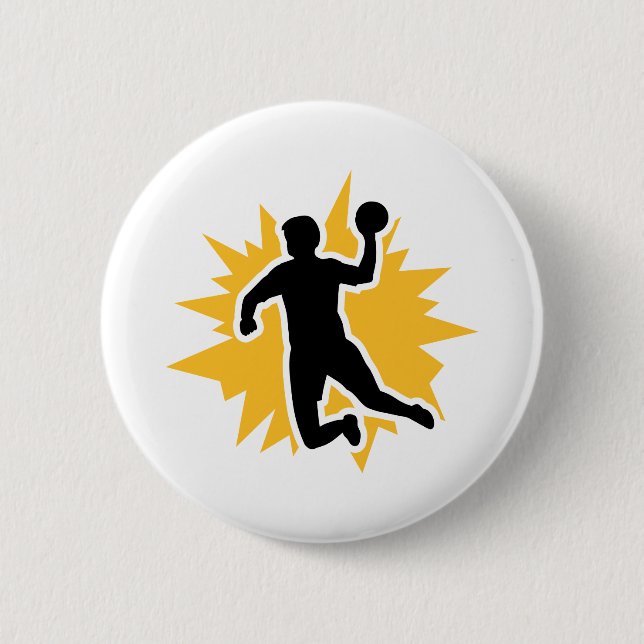 Dodgeball player 2 inch round button (Front)