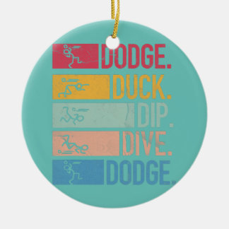 Dodgeball Player Ball Game Dodgeballer Dodge Duck Ceramic Ornament