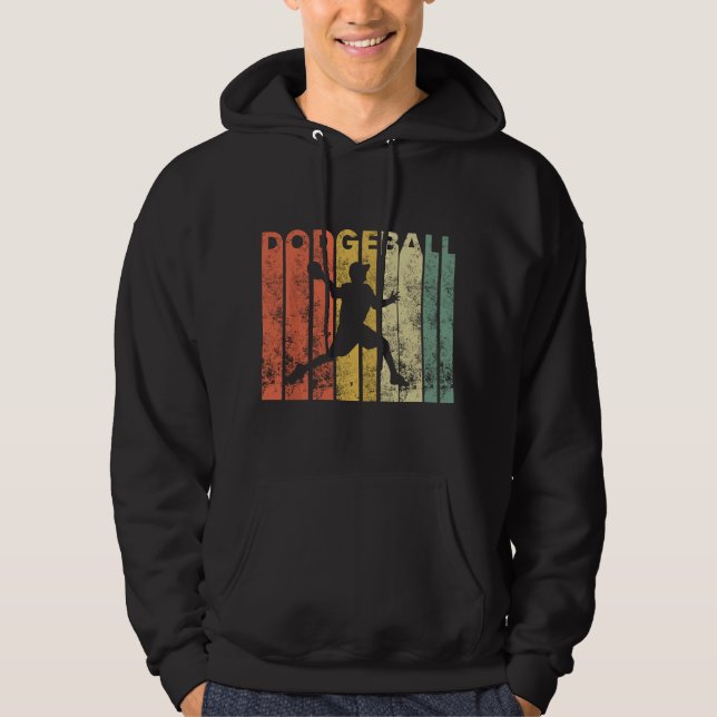 Dodgeball Player Retro Dodgeball Hoodie (Front)